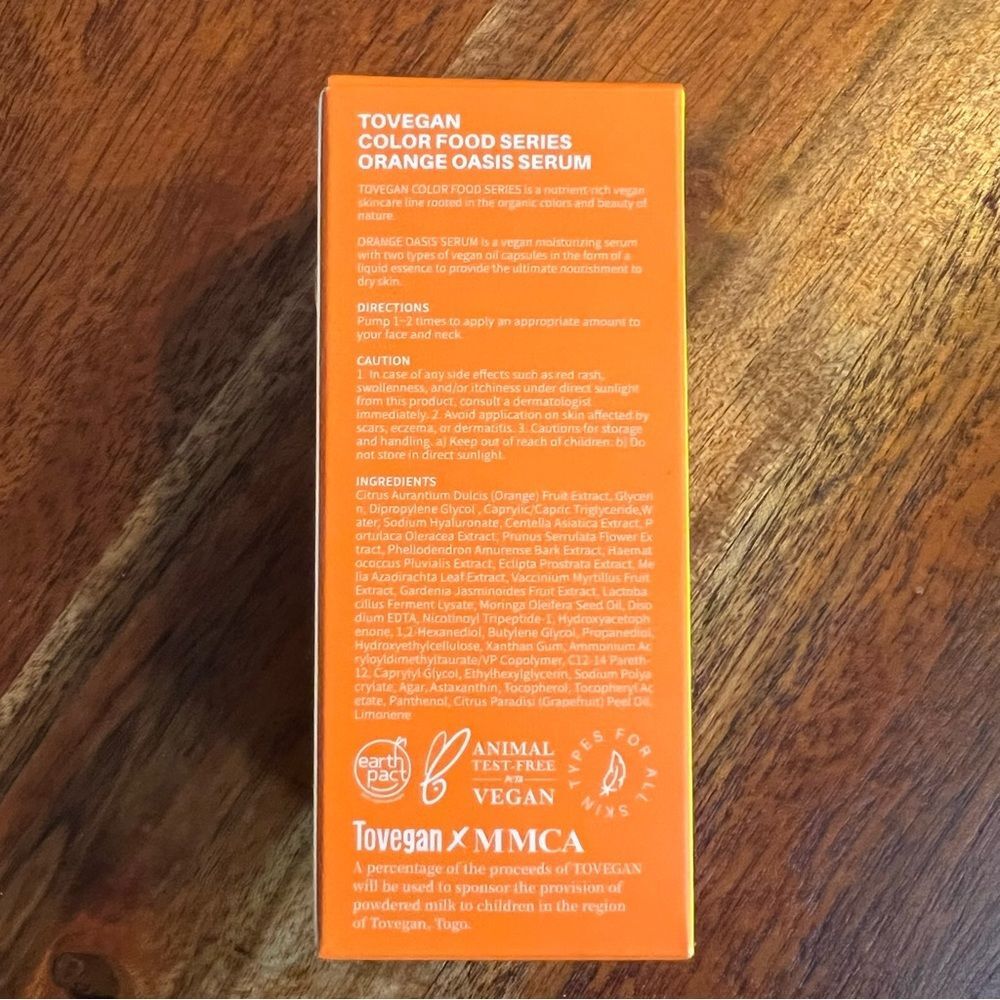 TOVEGAN Orange Oasis serum ~ 50mL - Picture 3 of 5